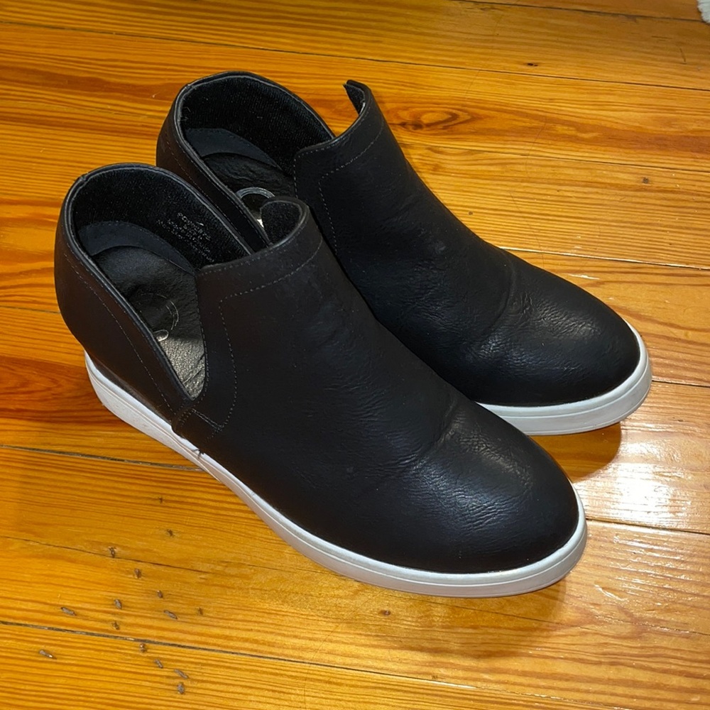 Side Slit Sneaker Wedges
